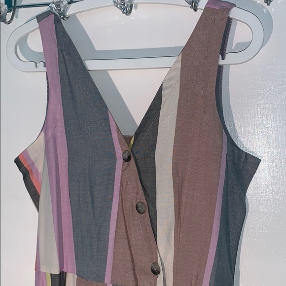 PATRONS OF PEACE Front button striped midi dress - Picture 3 of 10